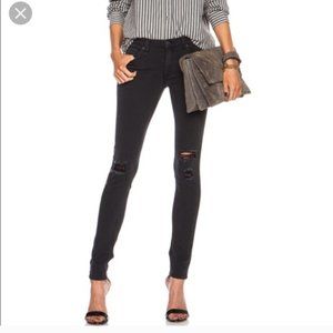 Rag and Bone ripped skinny jeans black